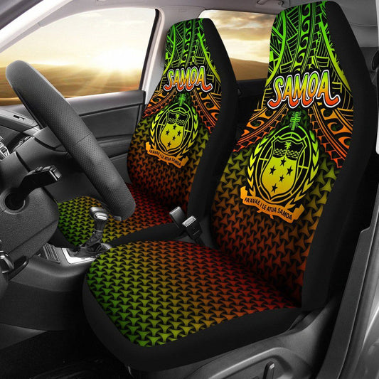 Polynesian Samoa Car Seat Covers - Reggae Vintage Polynesian Patterns