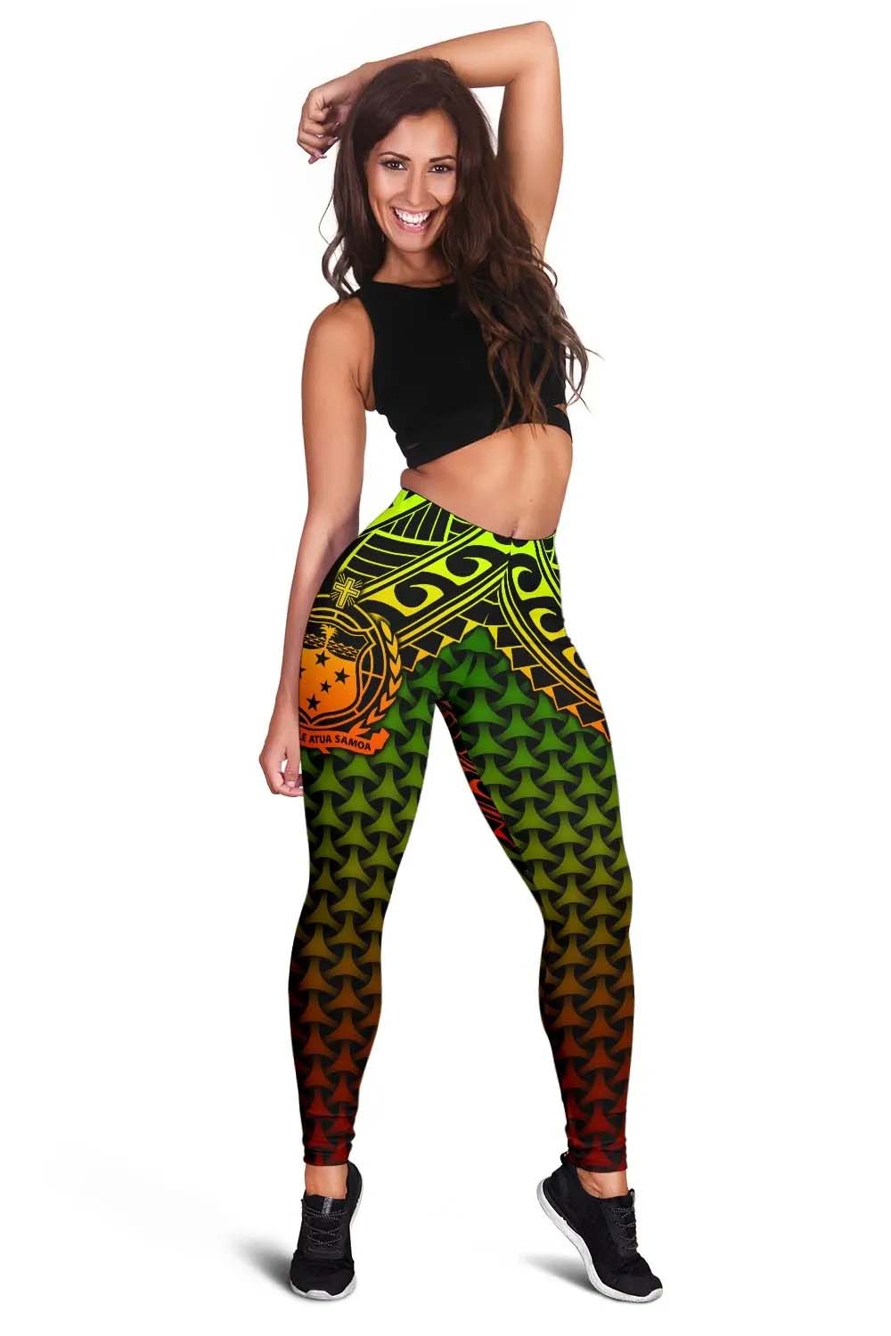Polynesian Samoa Legging - Reggae Vintage Polynesian Patterns