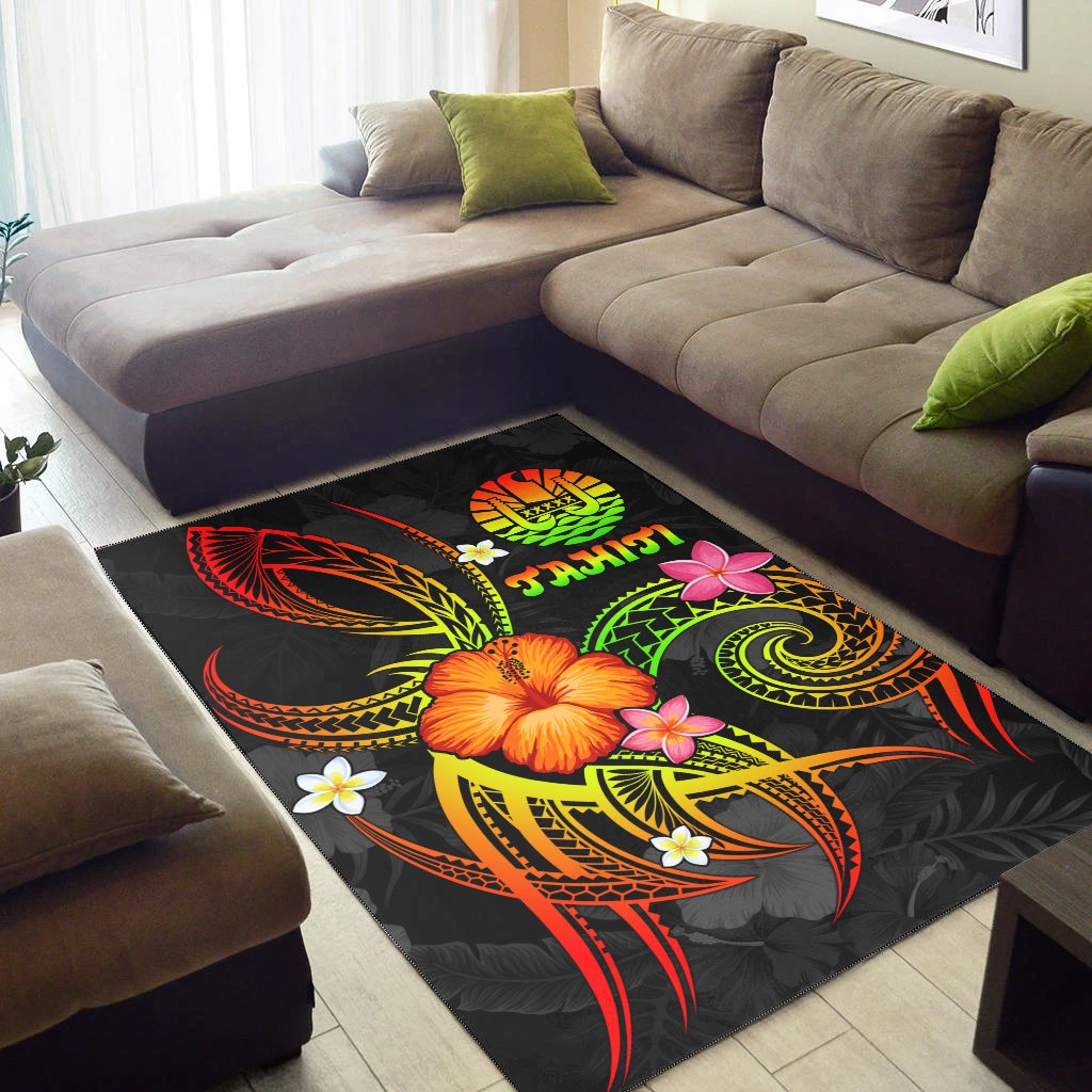 Polynesian Tahiti Area Rug - Legend of Tahiti (Reggae)