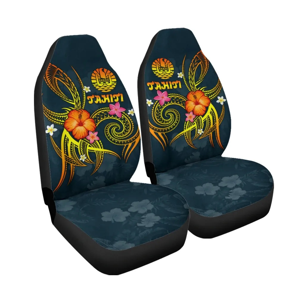 Polynesian Tahiti Car Seat Covers - Legend of Tahiti (Blue)