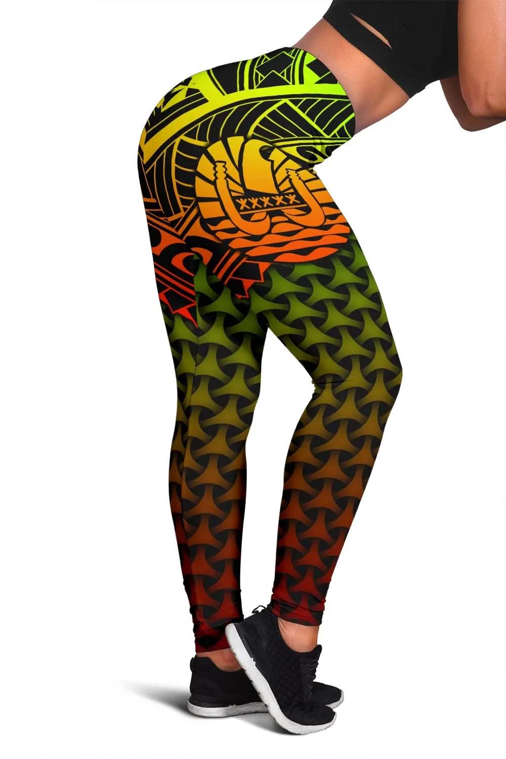 Polynesian Tahiti Legging - Reggae Vintage Polynesian Patterns
