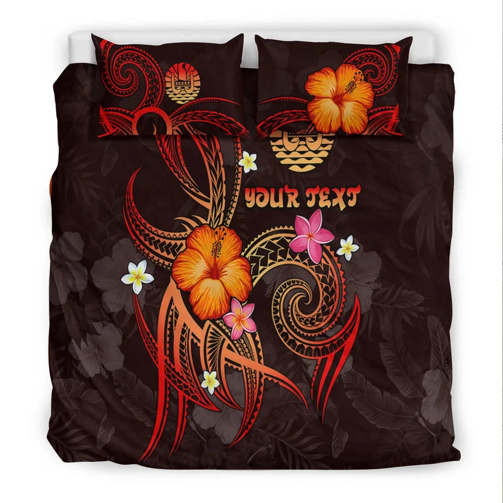 Polynesian Tahiti Personalised Bedding Set - Legend Of Tahiti (Red)