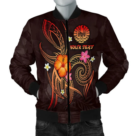 Polynesian Tahiti Personalised Bomber Jacket - Legend of Tahiti (Red)