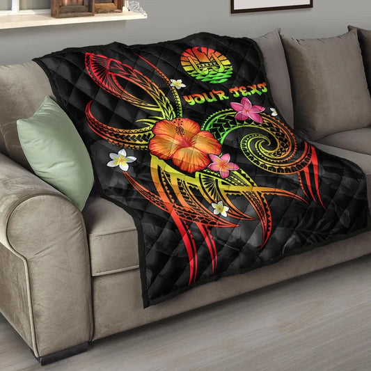 Polynesian Tahiti Personalised Premium Quilt - Legend of Tahiti (Reggae)