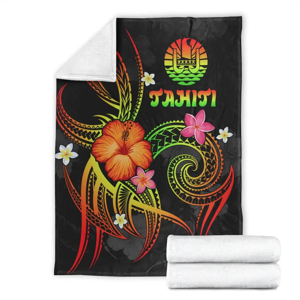 Polynesian Tahiti Premium Blanket - Legend of Tahiti (Reggae)
