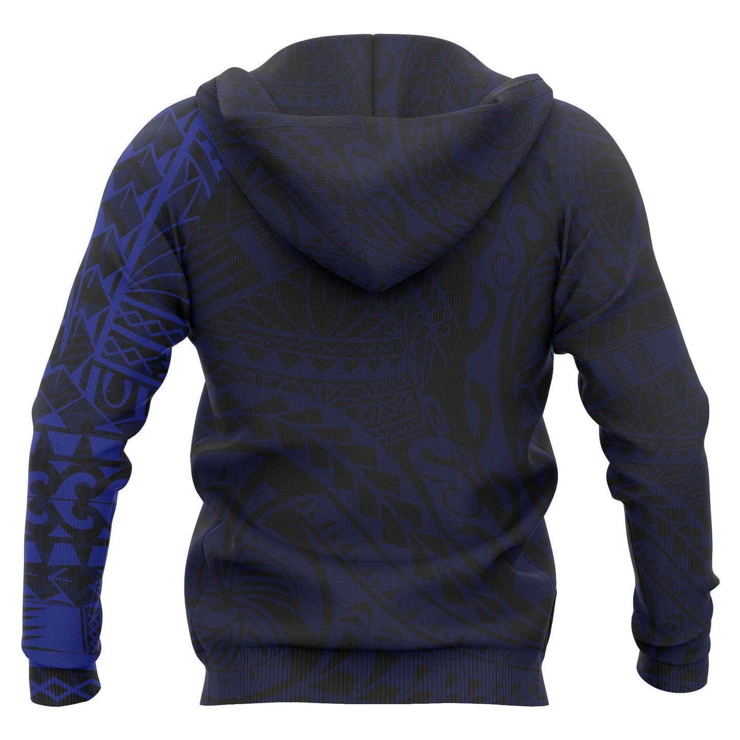 Polynesian Hoodie - Polynesian Tattoo Blue Style