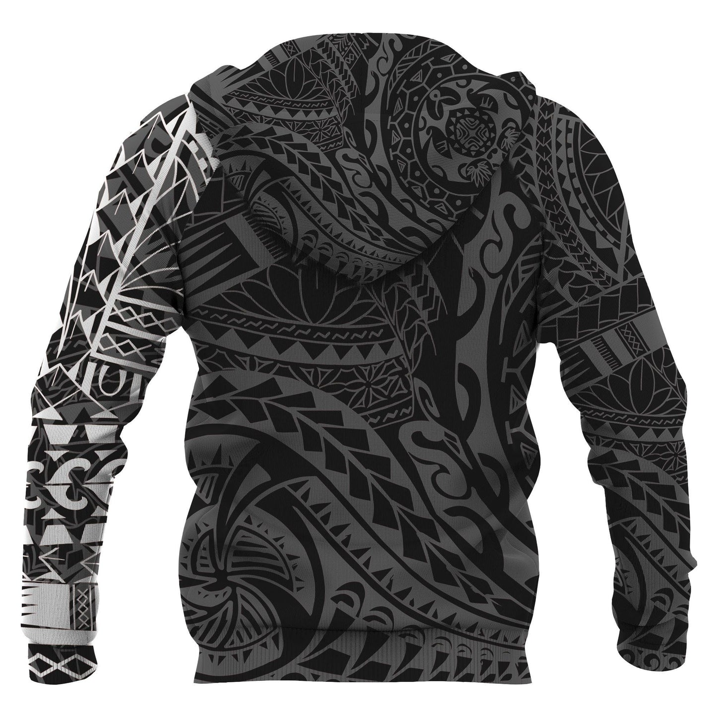 Polynesian Hoodie - Polynesian Tattoo White Style