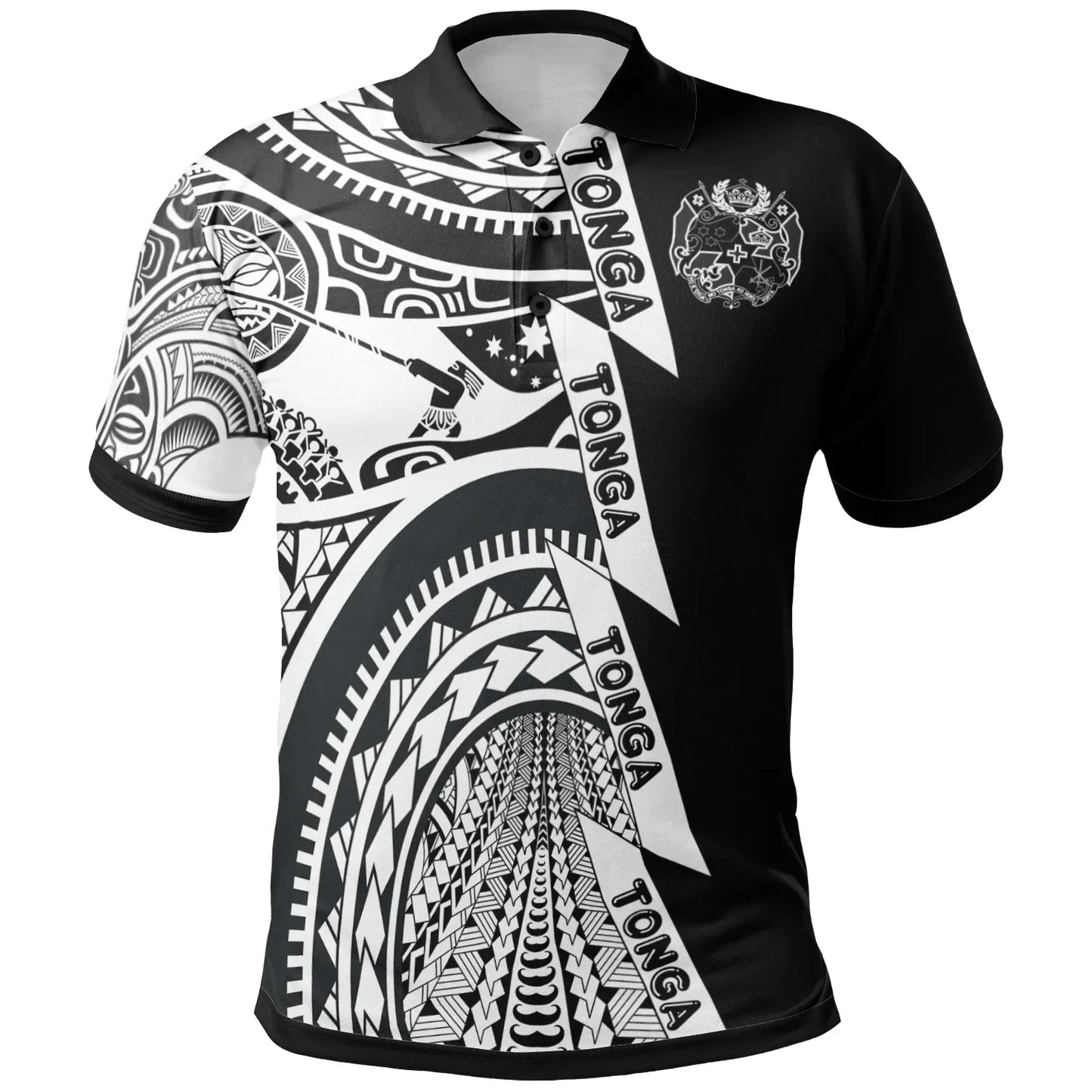 Polynesian Tonga Polo Shirts - Maui Moana Tattoo with Seal Tonga