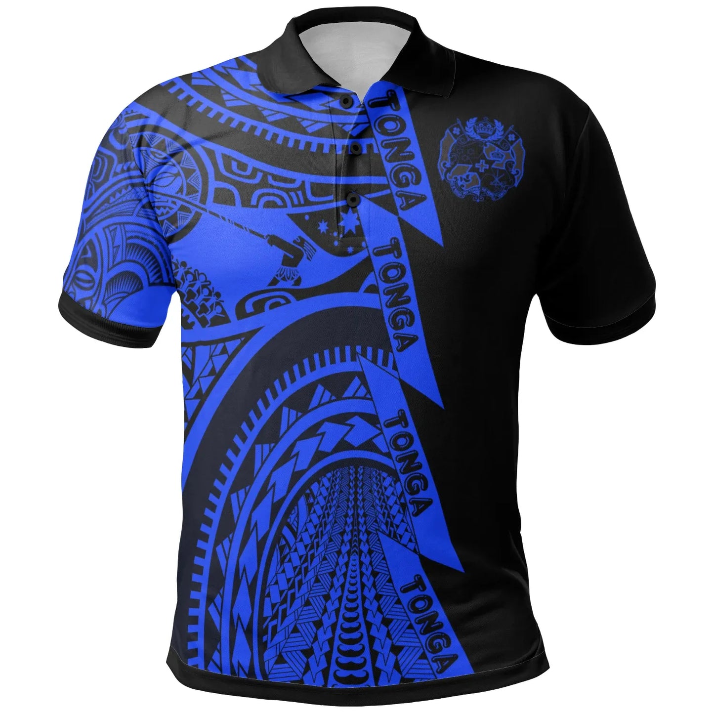 Polynesian Tonga Polo Shirts - Maui Moana Tattoo with Seal Tonga