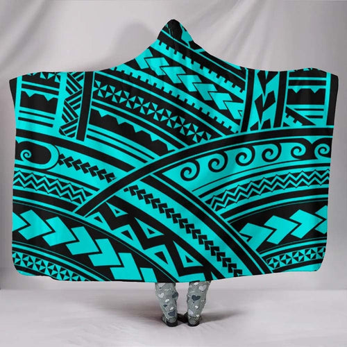 Polynesian Tribal Hooded Blanket