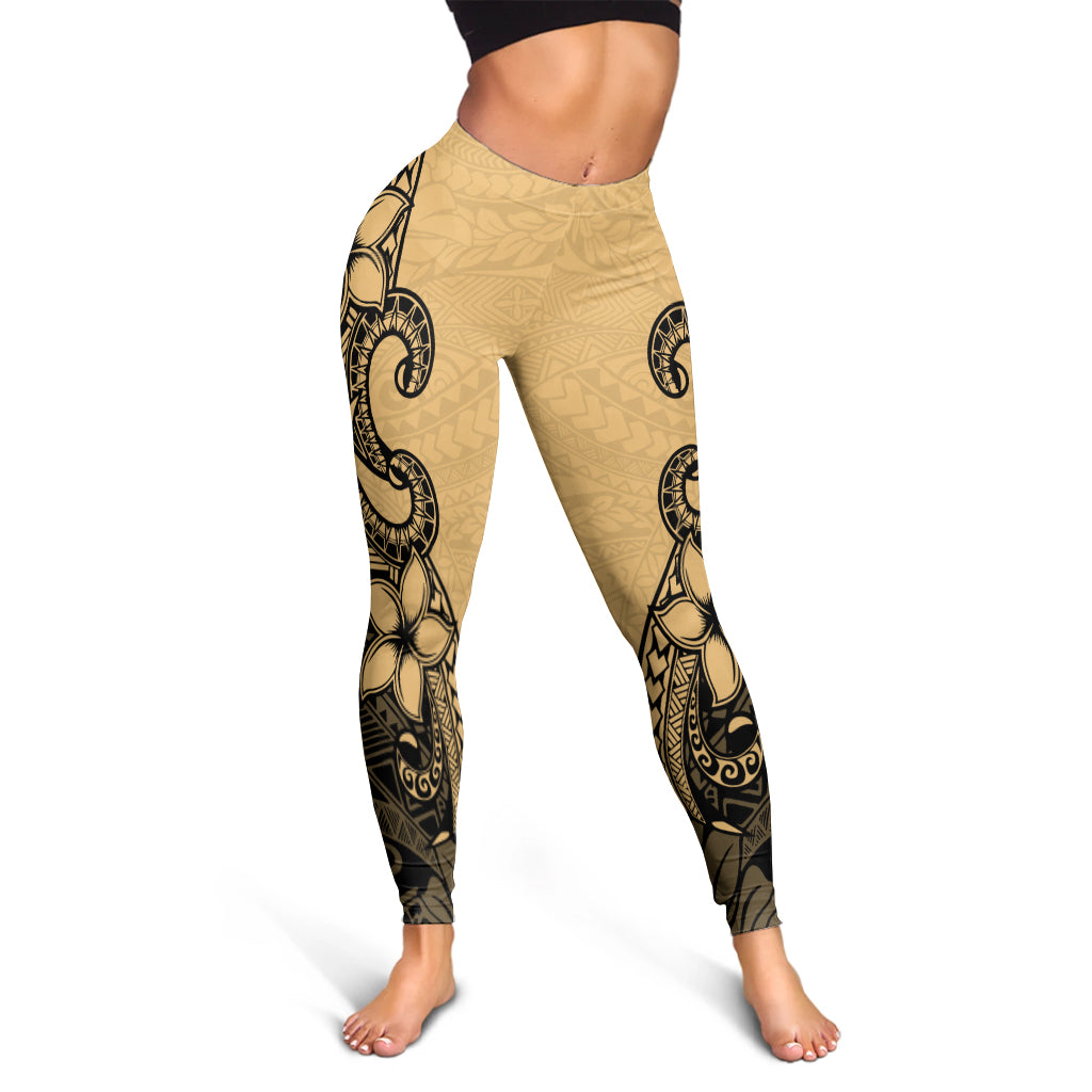Hawaii Legging Polynesian Tribal Plumeria