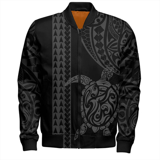 Hawaii Bomber Jacket Polynesian Tribal Turtle