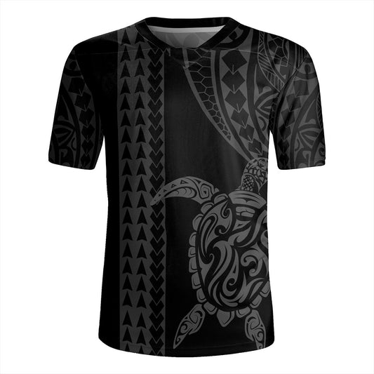 Hawaii Rugby Jersey Polynesian Tribal Turtle
