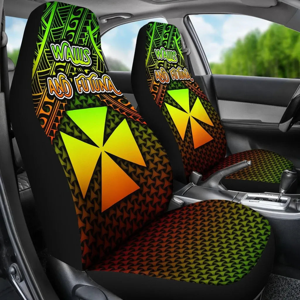 Polynesian Wallis and Futuna Car Seat Covers - Reggae Vintage Polynesian Patterns