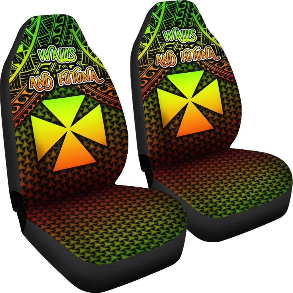 Polynesian Wallis and Futuna Car Seat Covers - Reggae Vintage Polynesian Patterns