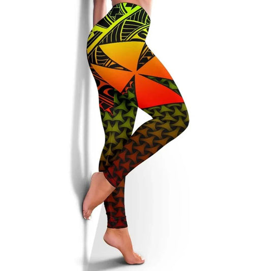 Polynesian Wallis and Futuna Legging - Reggae Vintage Polynesian Patterns