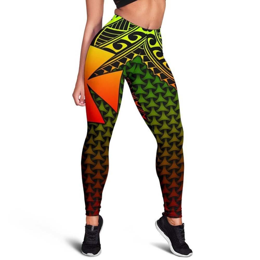 Polynesian Wallis and Futuna Legging - Reggae Vintage Polynesian Patterns