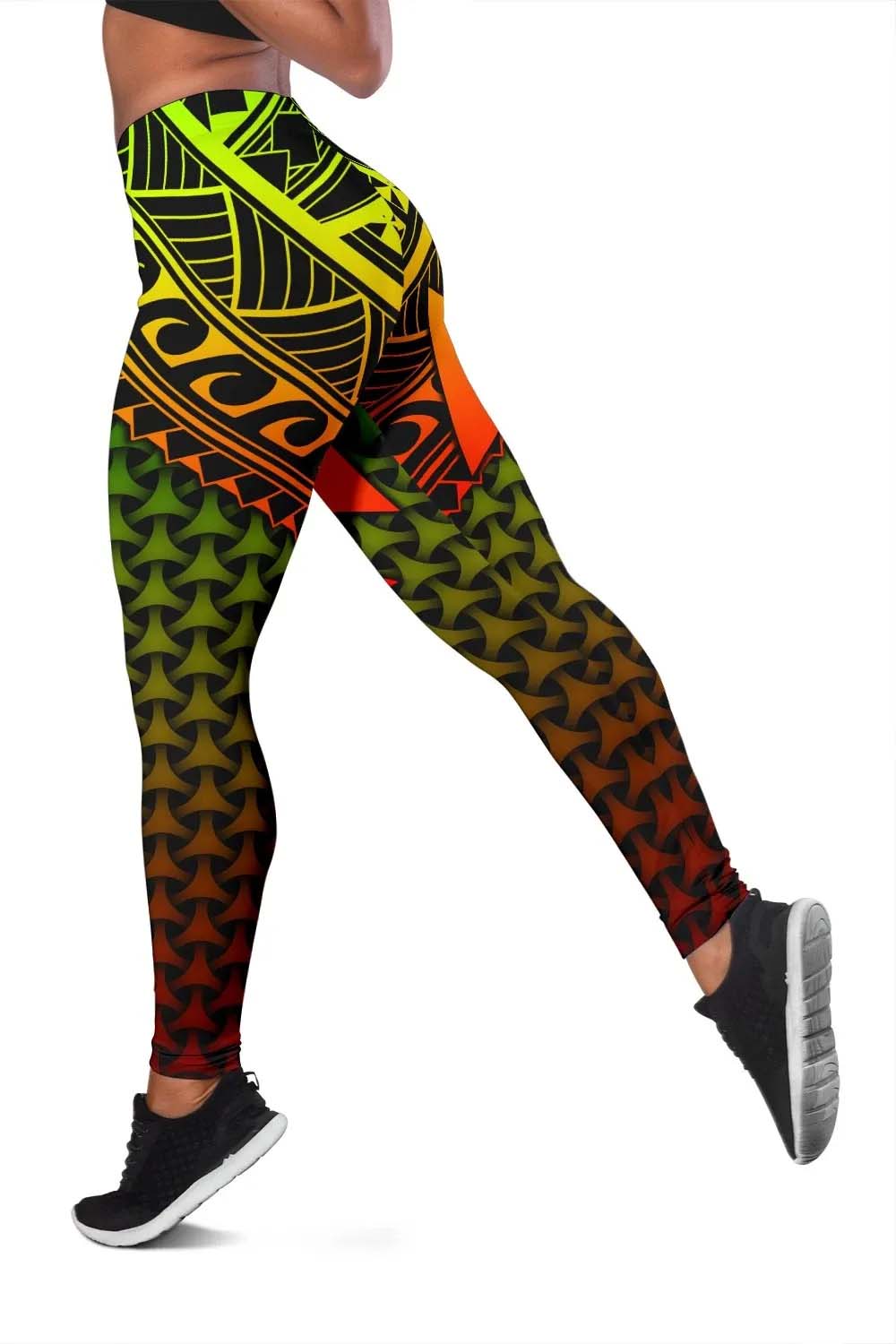 Polynesian Wallis and Futuna Legging - Reggae Vintage Polynesian Patterns