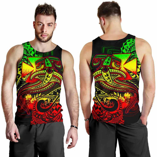 Polynesian Wallis and Futuna Men Tank Top - Reggae Shark Polynesian Tattoo