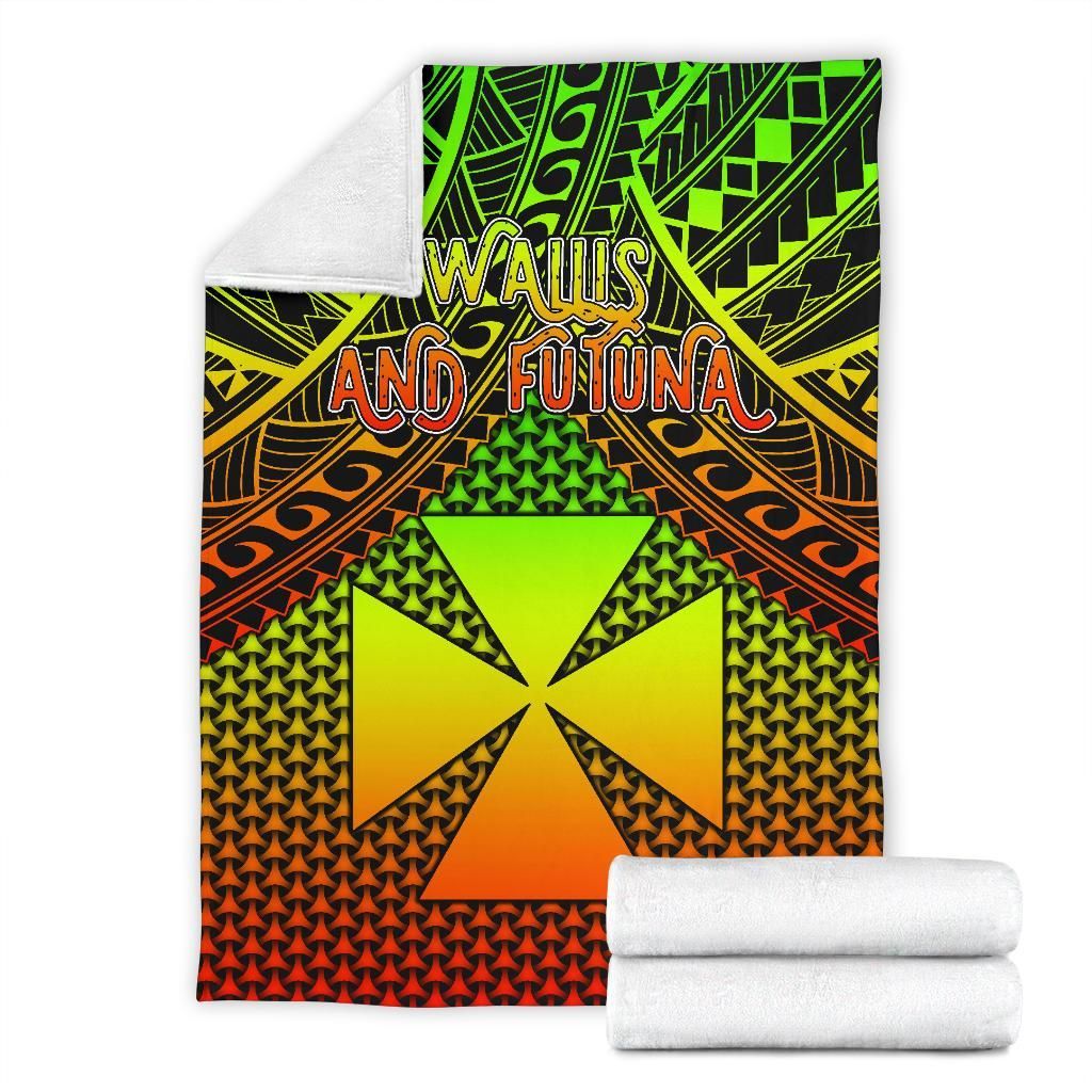 Polynesian Wallis and Futuna Premium Blanket - Reggae Vintage Polynesian Patterns