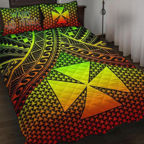 Polynesian Wallis and Futuna Quilt Bed Set - Reggae Vintage Polynesian Patterns