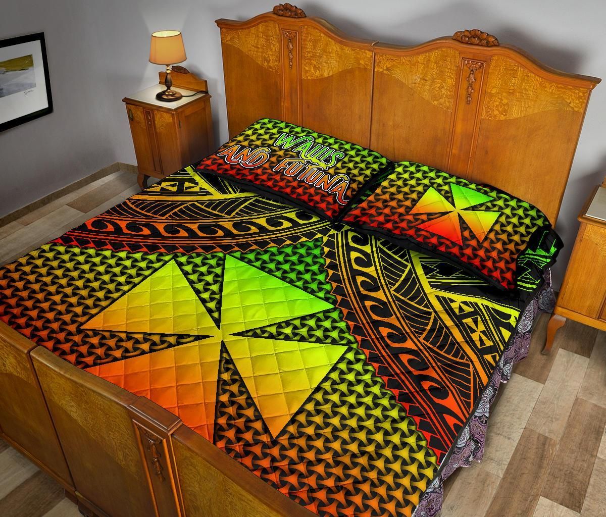 Polynesian Wallis and Futuna Quilt Bed Set - Reggae Vintage Polynesian Patterns