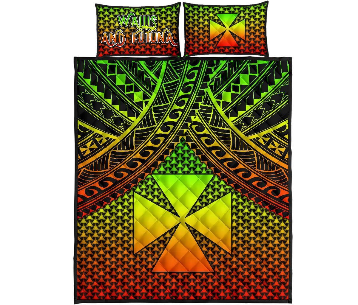 Polynesian Wallis and Futuna Quilt Bed Set - Reggae Vintage Polynesian Patterns