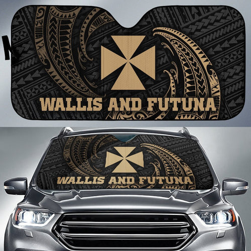 Polynesian Wallis and Futuna Sun Shades - Gold Tribal Wave