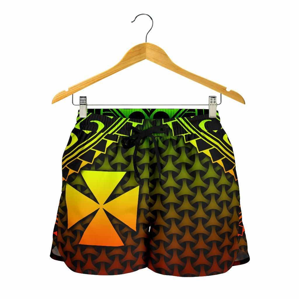 Polynesian Wallis and Futuna Women Shorts - Reggae Vintage Polynesian Patterns