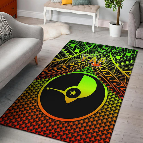 Polynesian Yap Area Rug - Reggae Vintage Polynesian Patterns