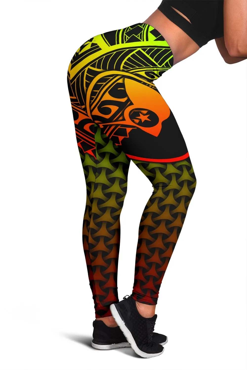 Polynesian Yap Legging - Reggae Vintage Polynesian Patterns