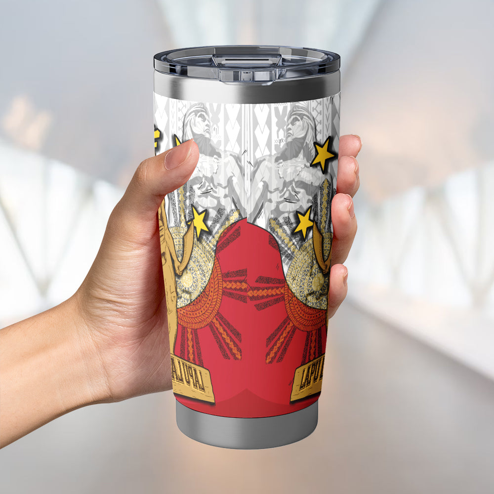 Philippines Filipinos Lapu Lapu Heroes With Sun And Flag Tribal Patterns Tumbler