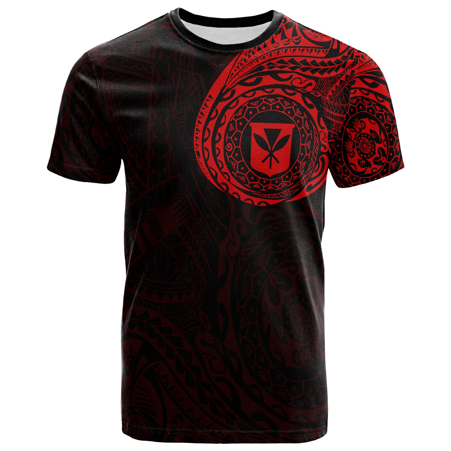 Hawaii Polynesian T-shirt - Kanaka Maoli Flag Polynesian Tattoo Style Special