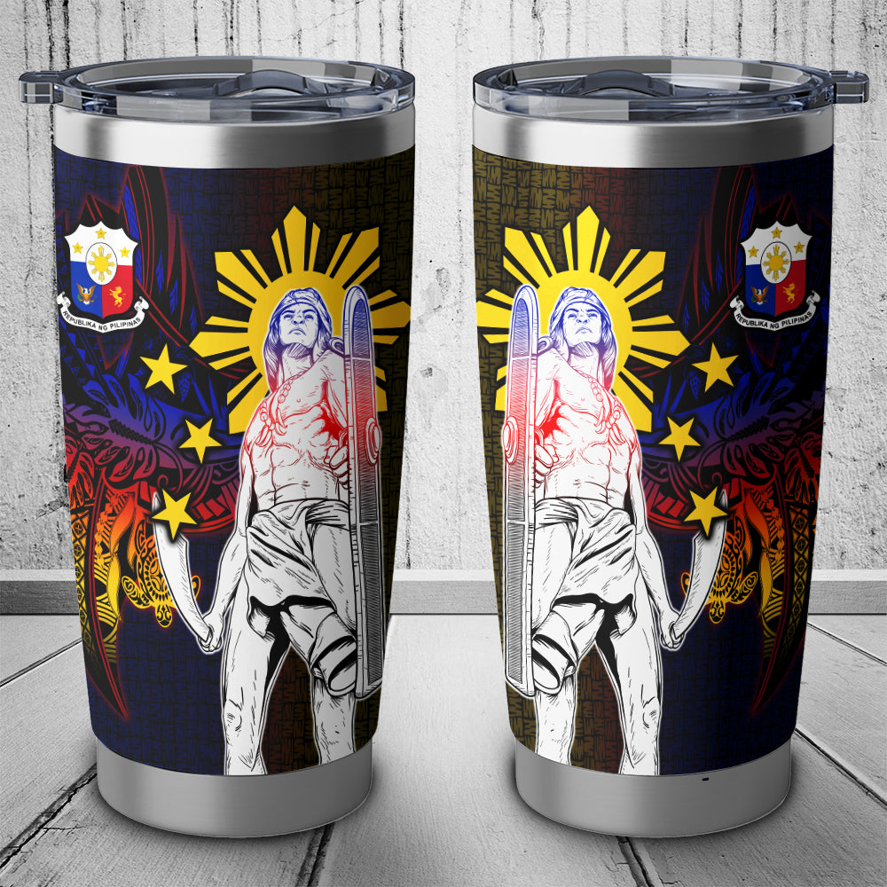 Philippines Filipinos Lapu-lapu Hero With Seal Filipinos Tribal Patterns Tumbler