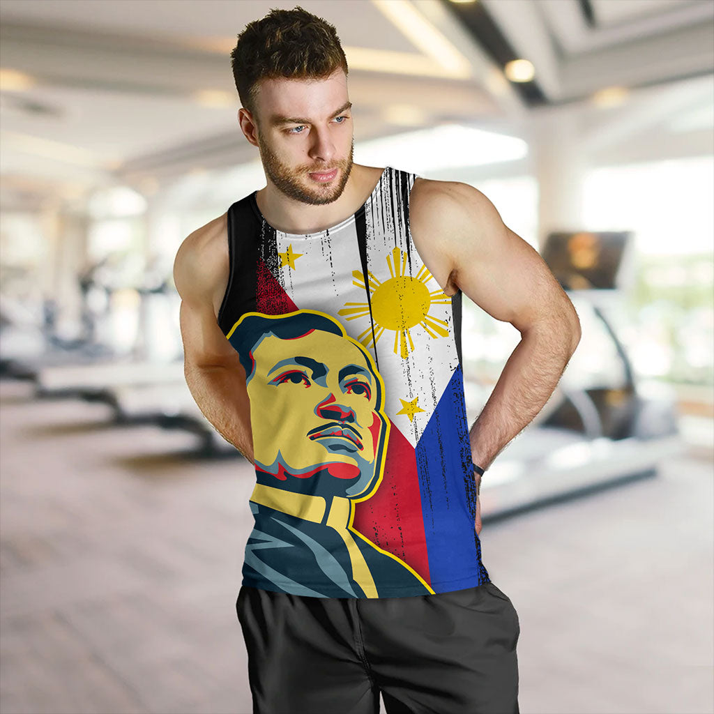 Philippines Filipinos Tank Top Rizal Day Flag Grunge Style