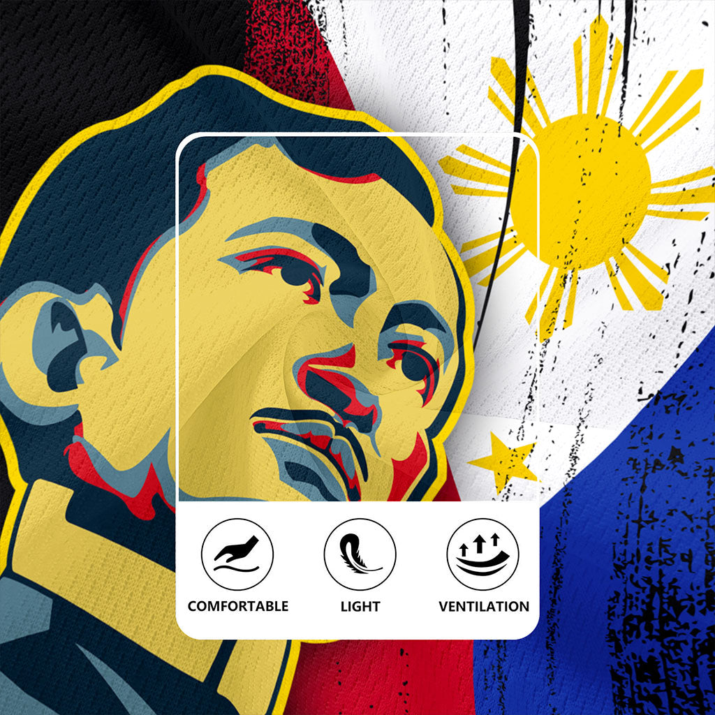 Philippines Filipinos Rugby Jersey Rizal Day Flag Grunge Style