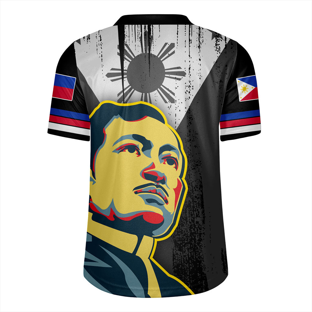 Philippines Filipinos Rugby Jersey Rizal Day Flag Grunge Style