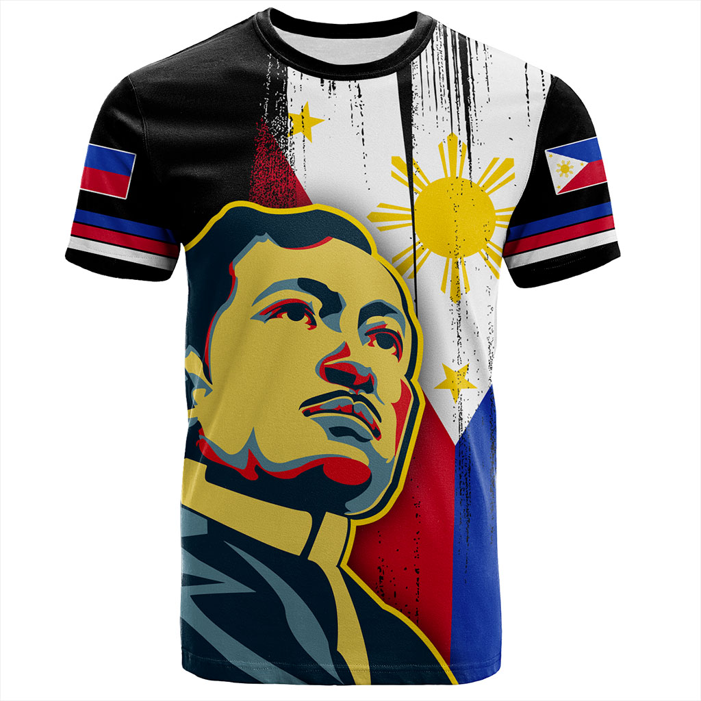 Philippines Filipinos T-Shirt Rizal Day Flag Grunge Style