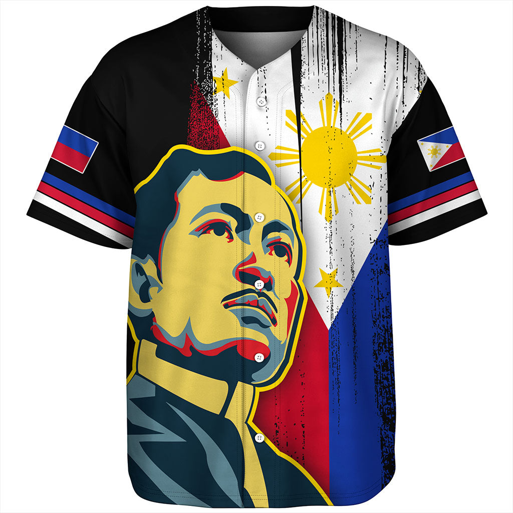 Philippines Filipinos Baseball Shirt Rizal Day Flag Grunge Style