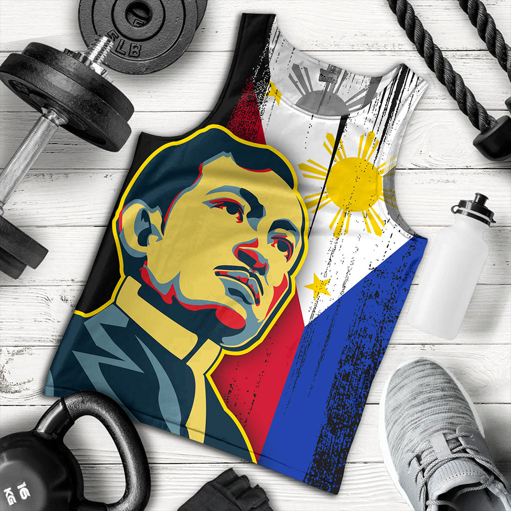 Philippines Filipinos Tank Top Rizal Day Flag Grunge Style
