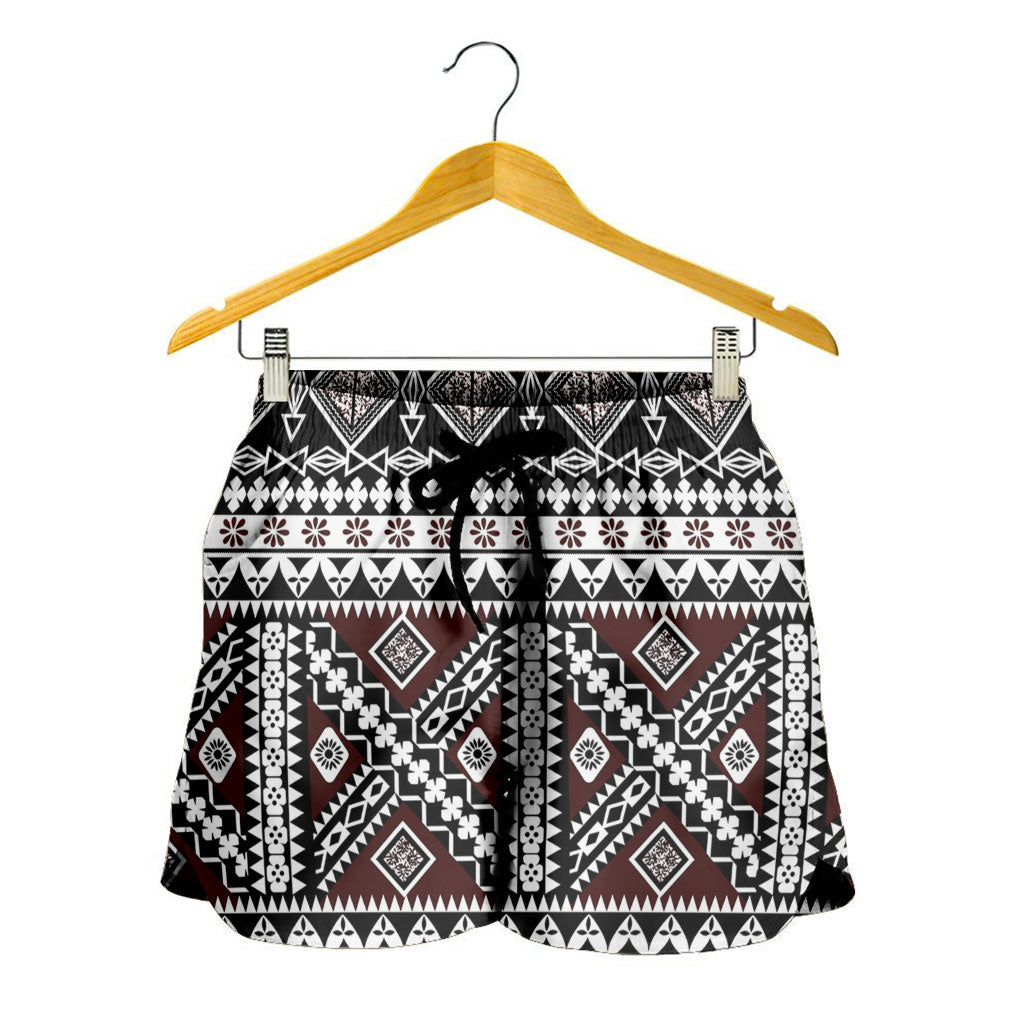 Samoa Women Shorts Polynesian Tribal Print Stripe Style