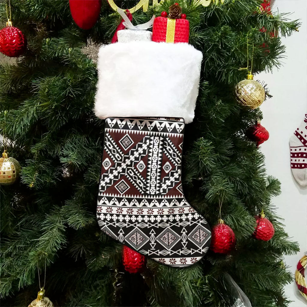 Samoa Christmas Stocking Polynesian Tribal Print Stripe Style