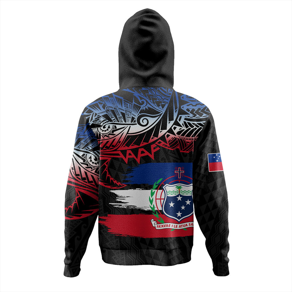 Samoa Hoodie Tribal Polynesian Grunge Flag