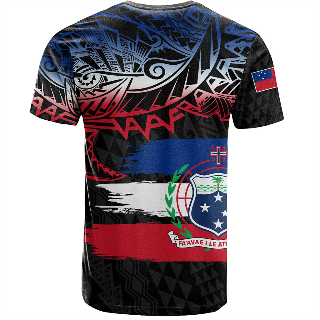 Samoa T-Shirt Tribal Polynesian Grunge Flag
