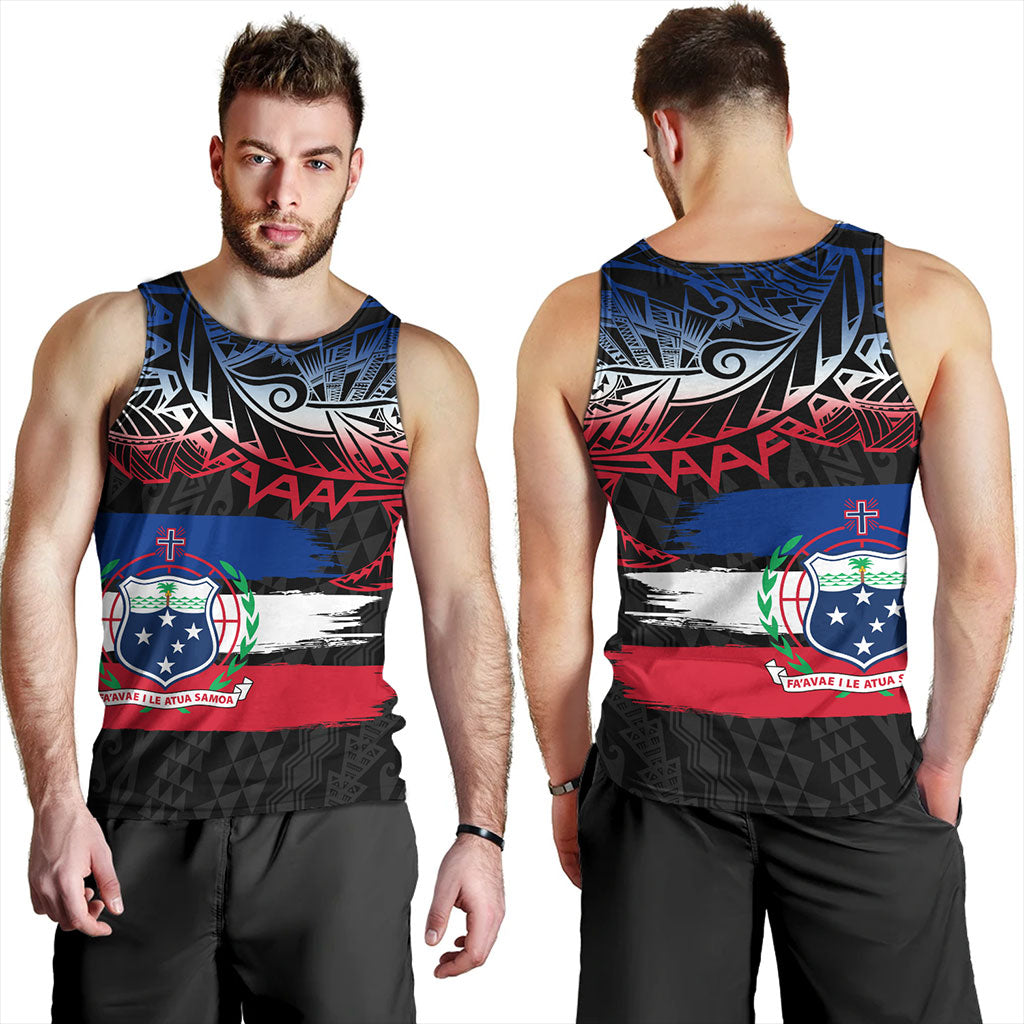 Samoa Tank Top Tribal Polynesian Grunge Flag