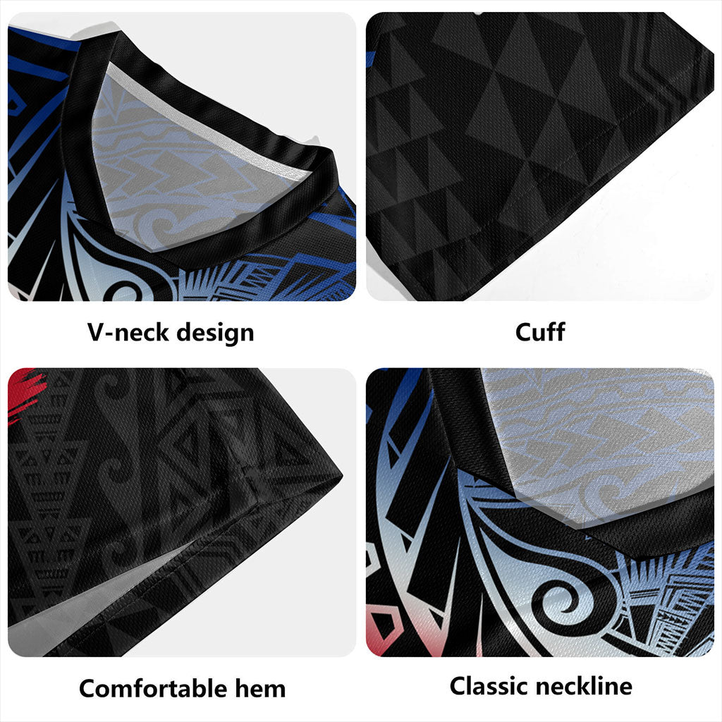 Samoa Rugby Jersey Tribal Polynesian Grunge Flag