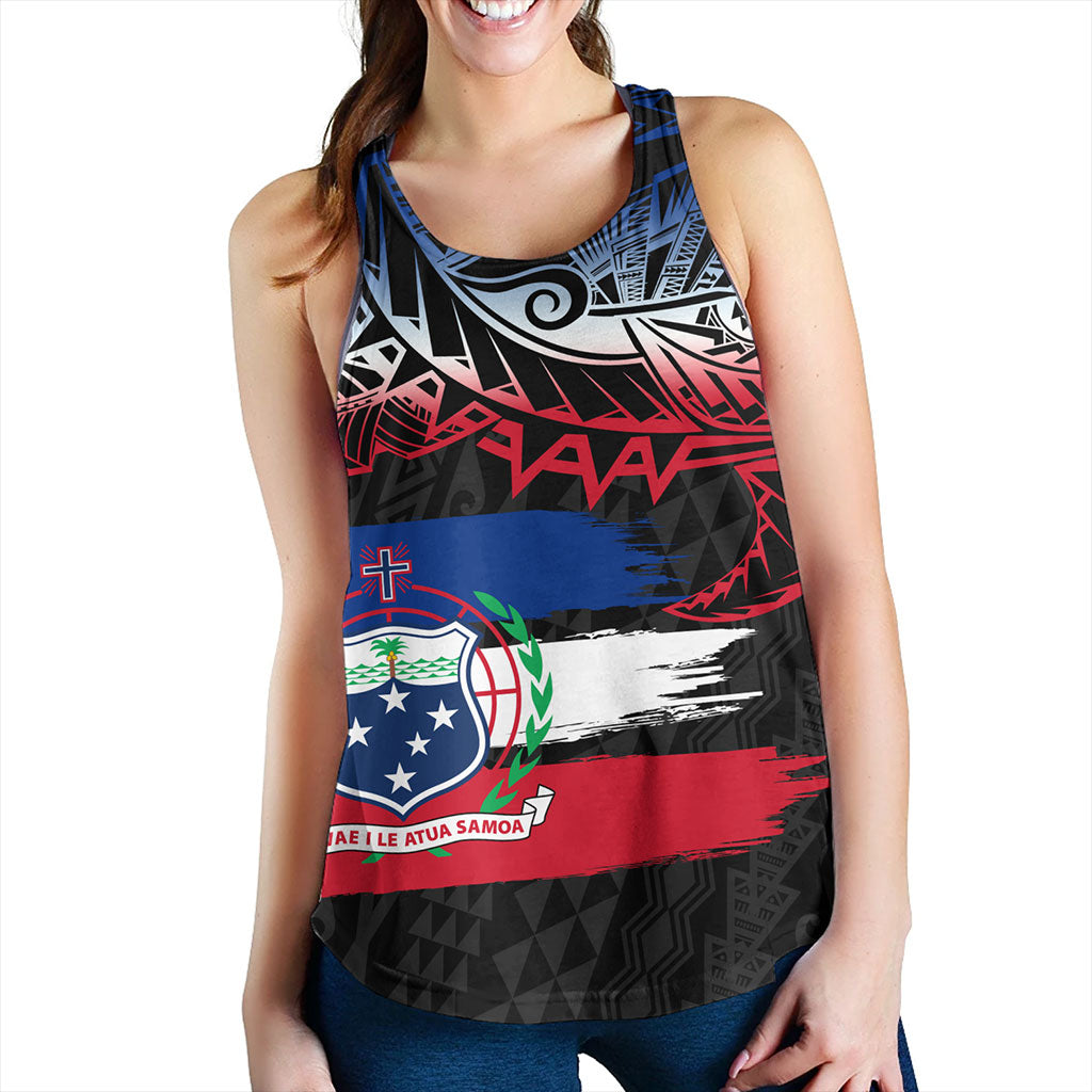 Samoa Women Tank Tribal Polynesian Grunge Flag
