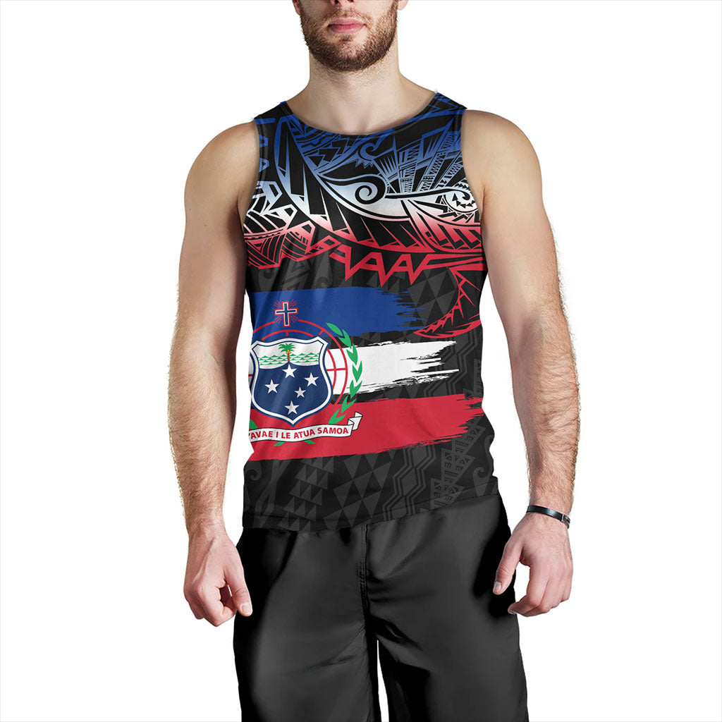 Samoa Tank Top Tribal Polynesian Grunge Flag