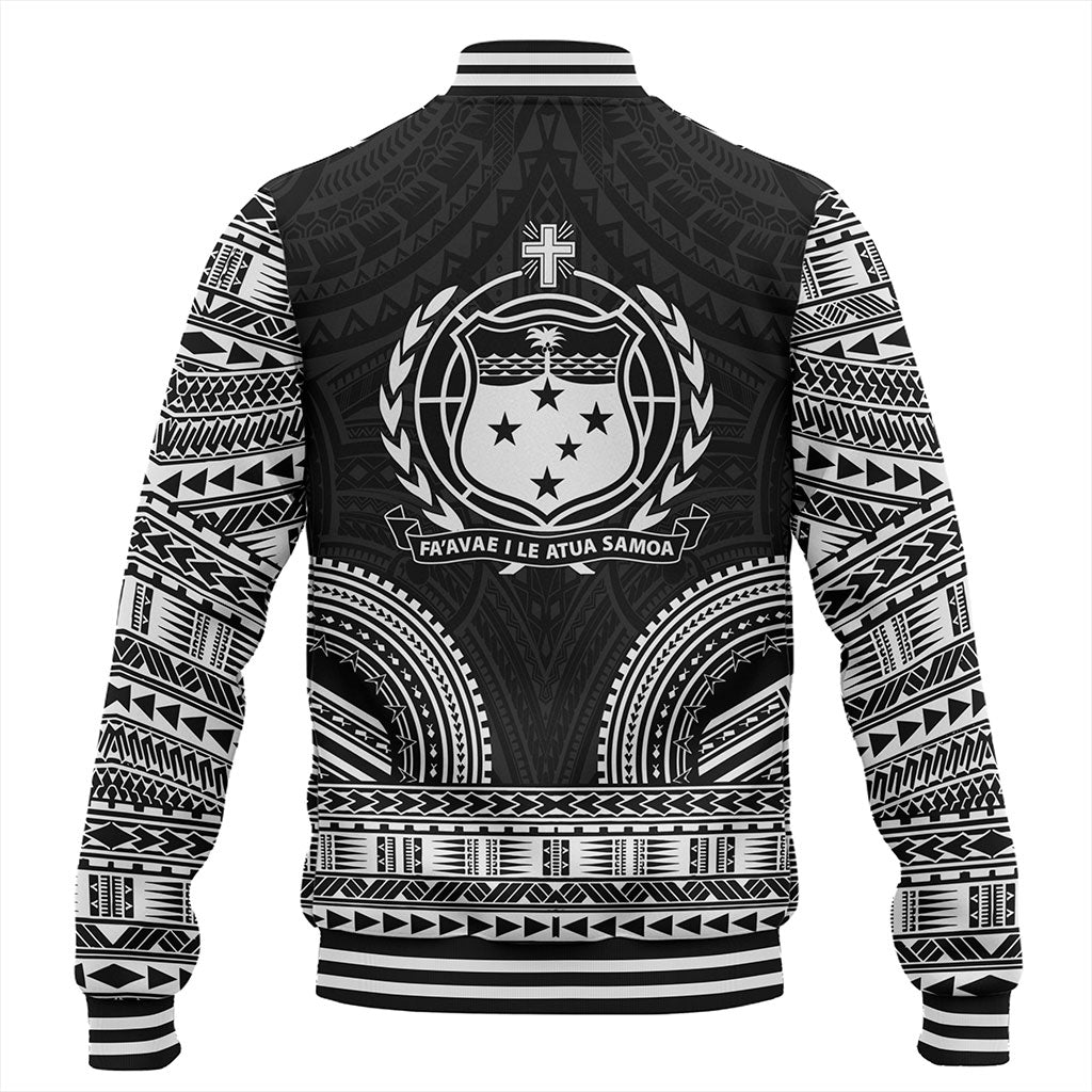 Samoa Baseball Jacket Ula Nifo Circle Pattern Design