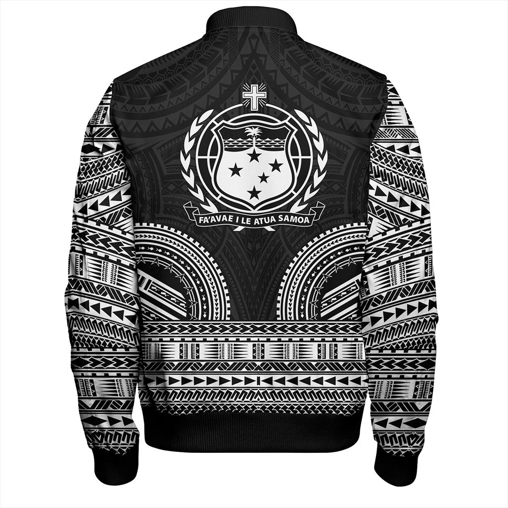 Samoa Bomber Jacket Ula Nifo Circle Pattern Design